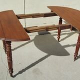 expandable table in solid mahogany