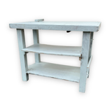 Établi bleu en bois
