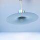 Large vintage space age 1970 aluminum pendant light L