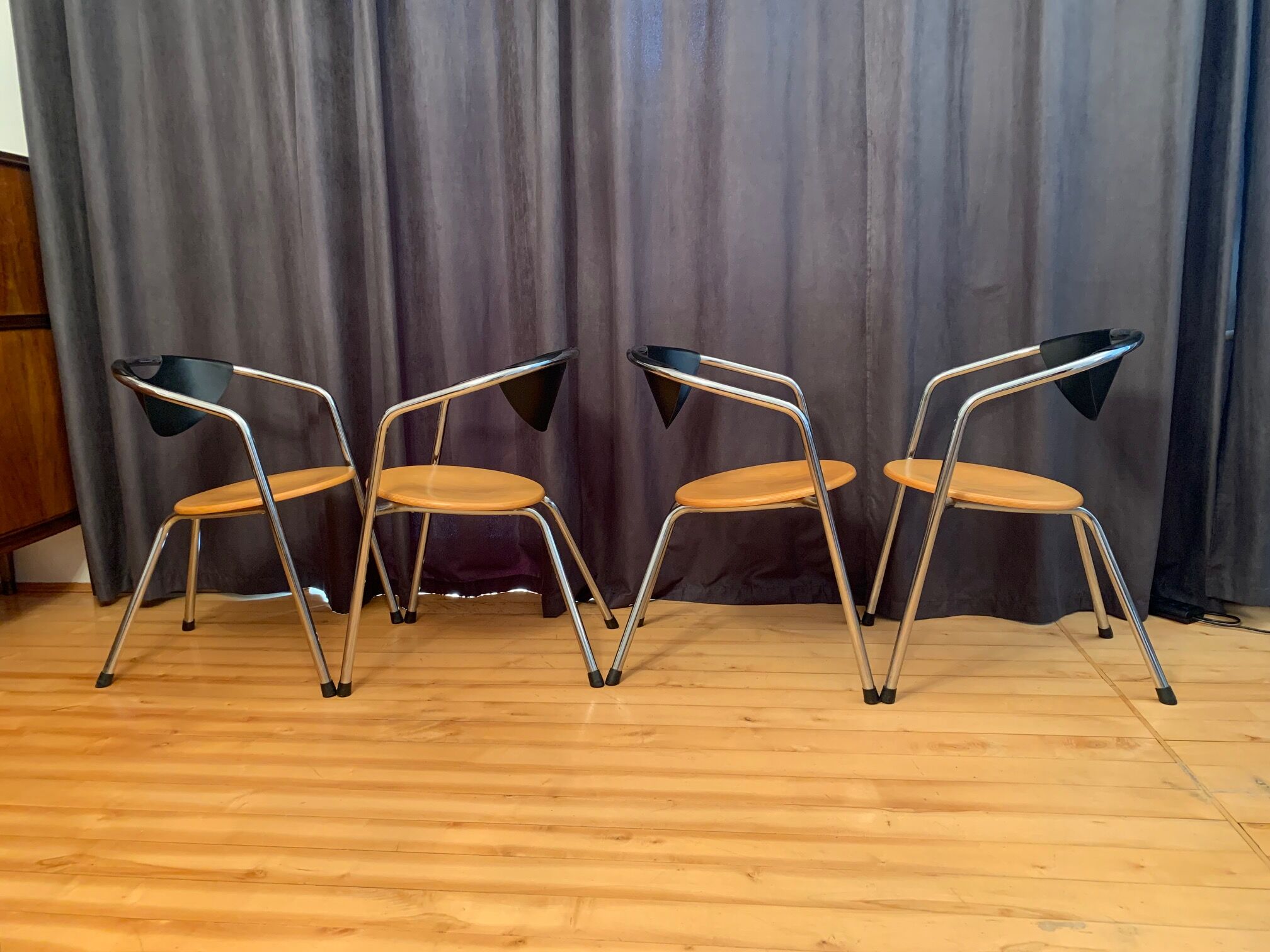 Set of four Plurima chairs, Italy, 1980s