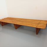 Pair of vintage  Perriand style  pine benches