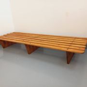 Pair of vintage  Perriand style  pine benches
