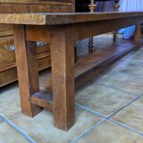 Solid oak bench