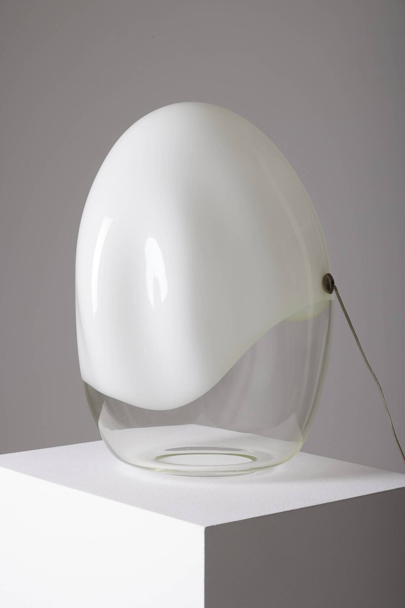 Pair of nessa lamps in murano glass, gino vistosi, 1970s
