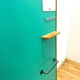 Retro Wall Hanger with Mirror, 1960s, Czechoslovakia