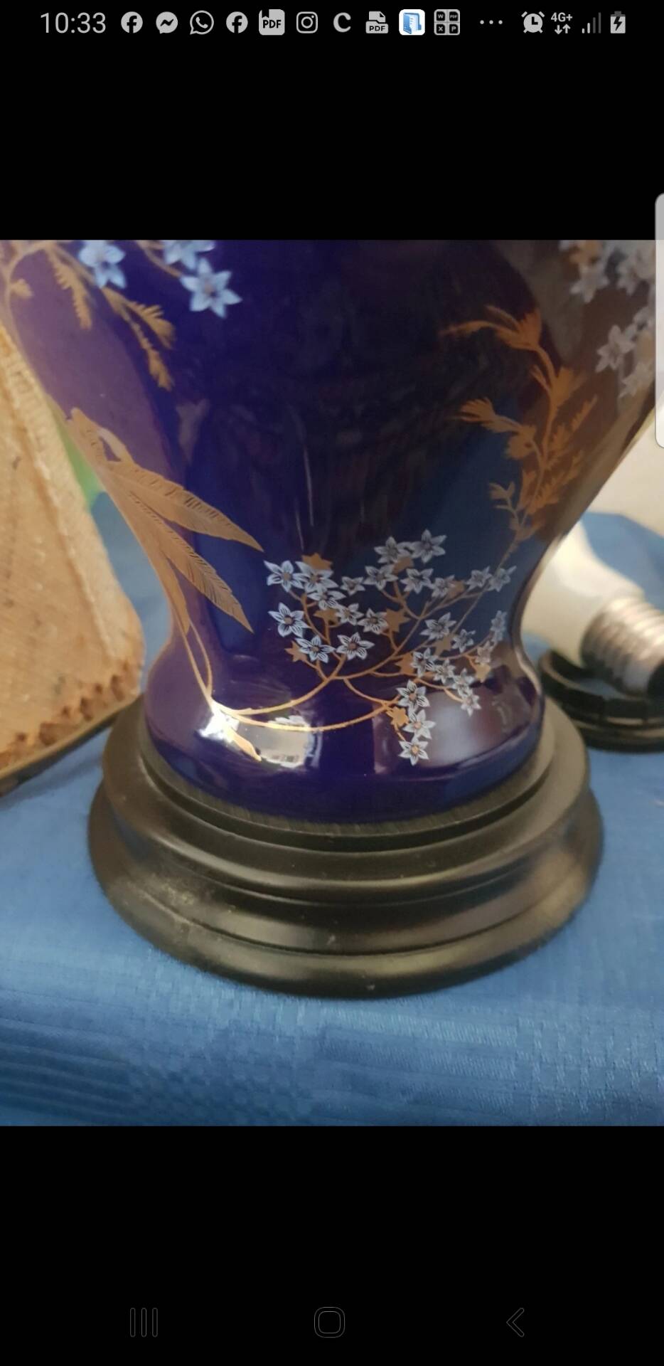 Table lamp, ceramic, vintage