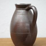 Vintage stoneware pitcher, vintage carafe, jug, kitchen, collection
