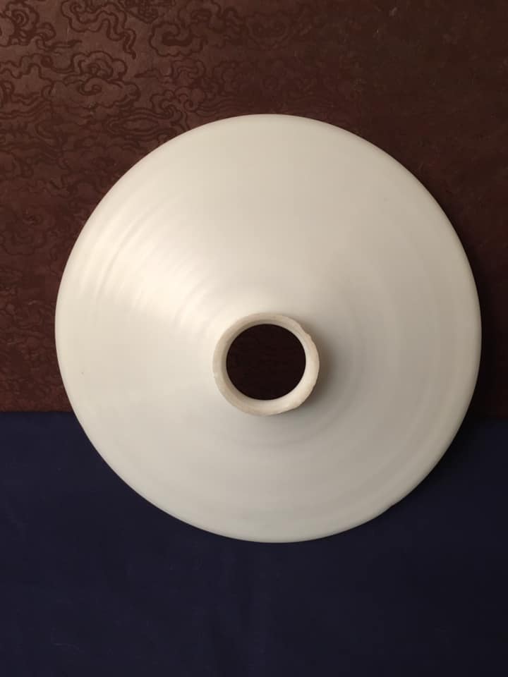 White opaline lampshade for suspension