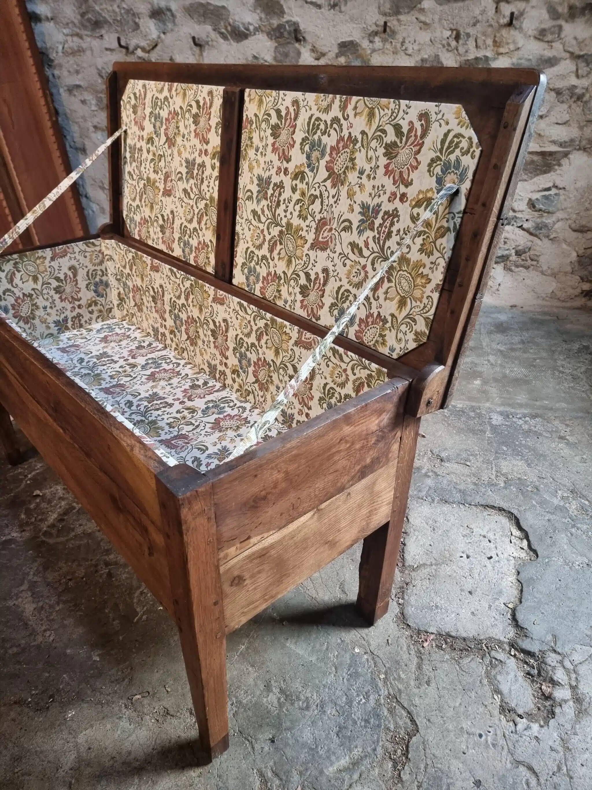 Old oak storage chest or flour bin