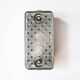 Old wall lamp in cast aluminum and squared glass