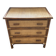 Commode 3 tiroirs en rotin, bambou et cannage, années 70