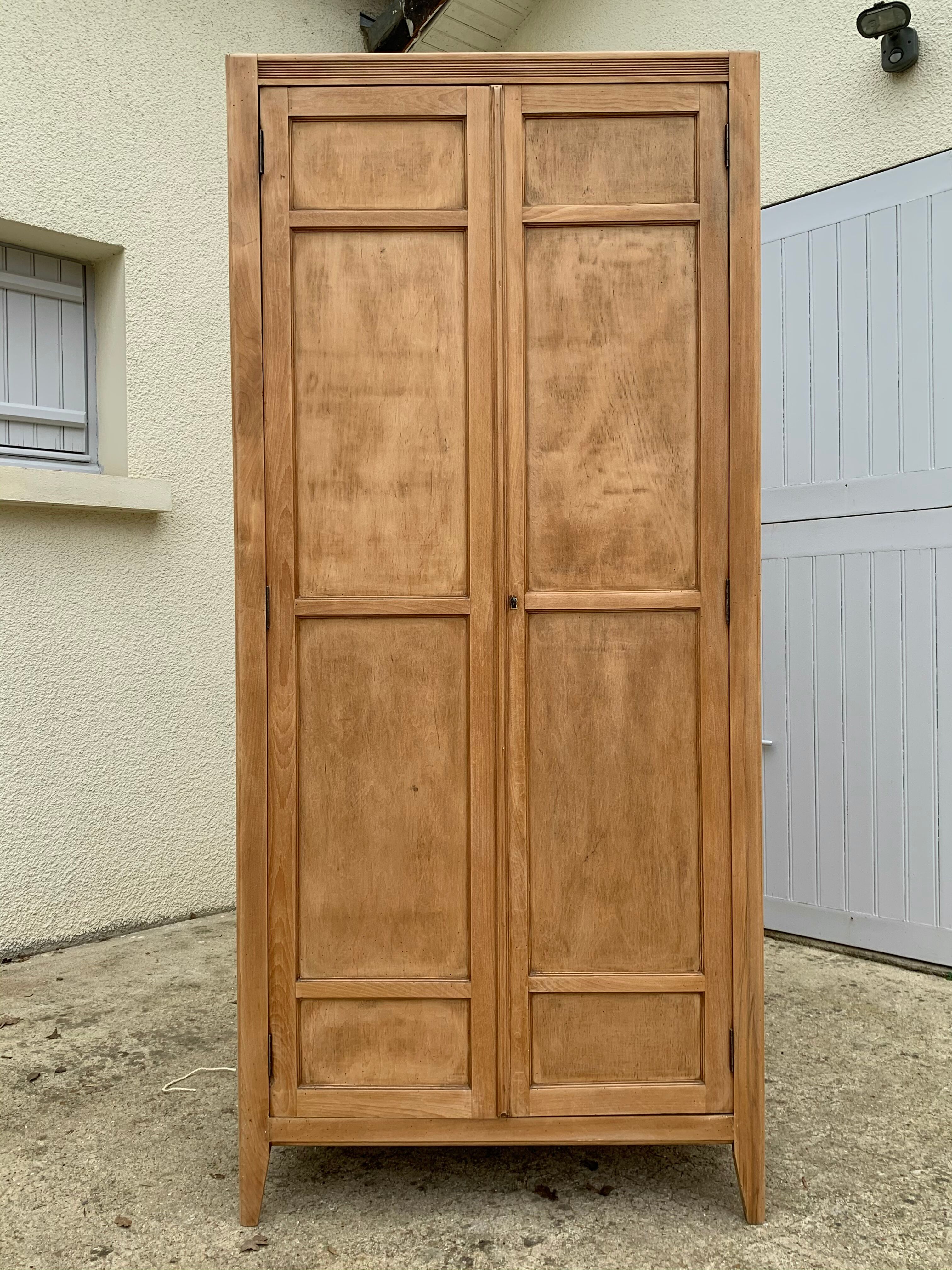 Paris raw wood cabinet 1950