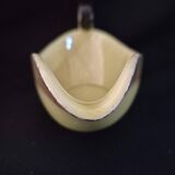 Saint Clément yellow and brown earthenware sauce boat A083