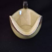 Saucière en faïence de Saint Clément Jaune et marron A083