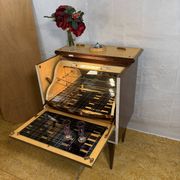 Mid Century Retro Teak & Lamination Cocktail Bar Cabinet (Circa 1950–1960)