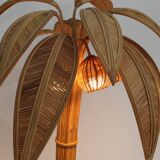 "Palm/coconut tree" floor lamp in rattan