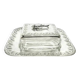Art deco sardine container, silver-plated brass, crystal, belgium, 1930s