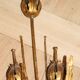 Golden floral wall lamps