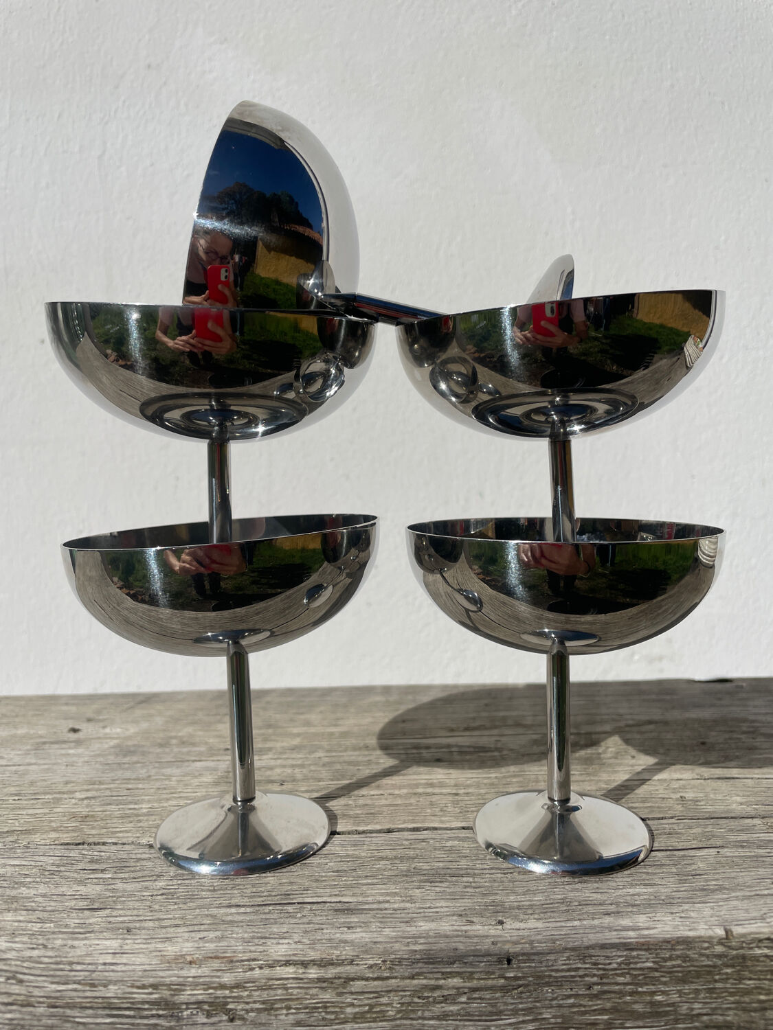 5 stainless steel cups