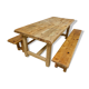 Mountain farm table and two benches