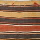 4x7 Kilim Terracotta Red & Orange Striped Turkish Vintage Kilim Rug