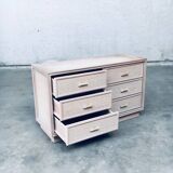 Washed Rattan Chest of Drawers, 1980s