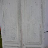 Pair of closet door old green patina
