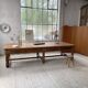 Solid walnut farmhouse castle table 1900 XXL