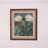 Original mid-century Swedish oil on panel – “Bloomer” by Hans Ripa – vintage & framed – 61.5 × 53 cm