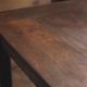 Farmhouse table and two benches, antique wooden farmhouse table, living room furniture, country style, chalet style, decor