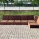Vintage Modular Sofa in Brown Velvet Corduroy, 1970s