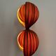 Wooden Double Moon Pendant Lamp