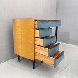 Coiffeuse avec tiroirs de rangement et miroir rabattable