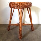 Vintage rattan stool