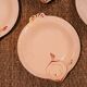 Set of 8 Longwy earthenware fish plates in powder pink