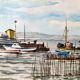 André Duculty (1912-1990) Watercolor on paper "Cap Ferret (Gironde)" Signed lower right and dated