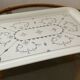 Vintage enameled metal tray