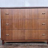Chest of drawers teak compass feet formica tray