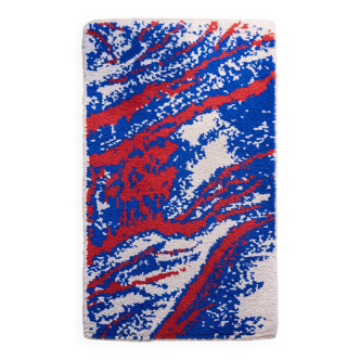 Blue and Red 'Branch' Carpet