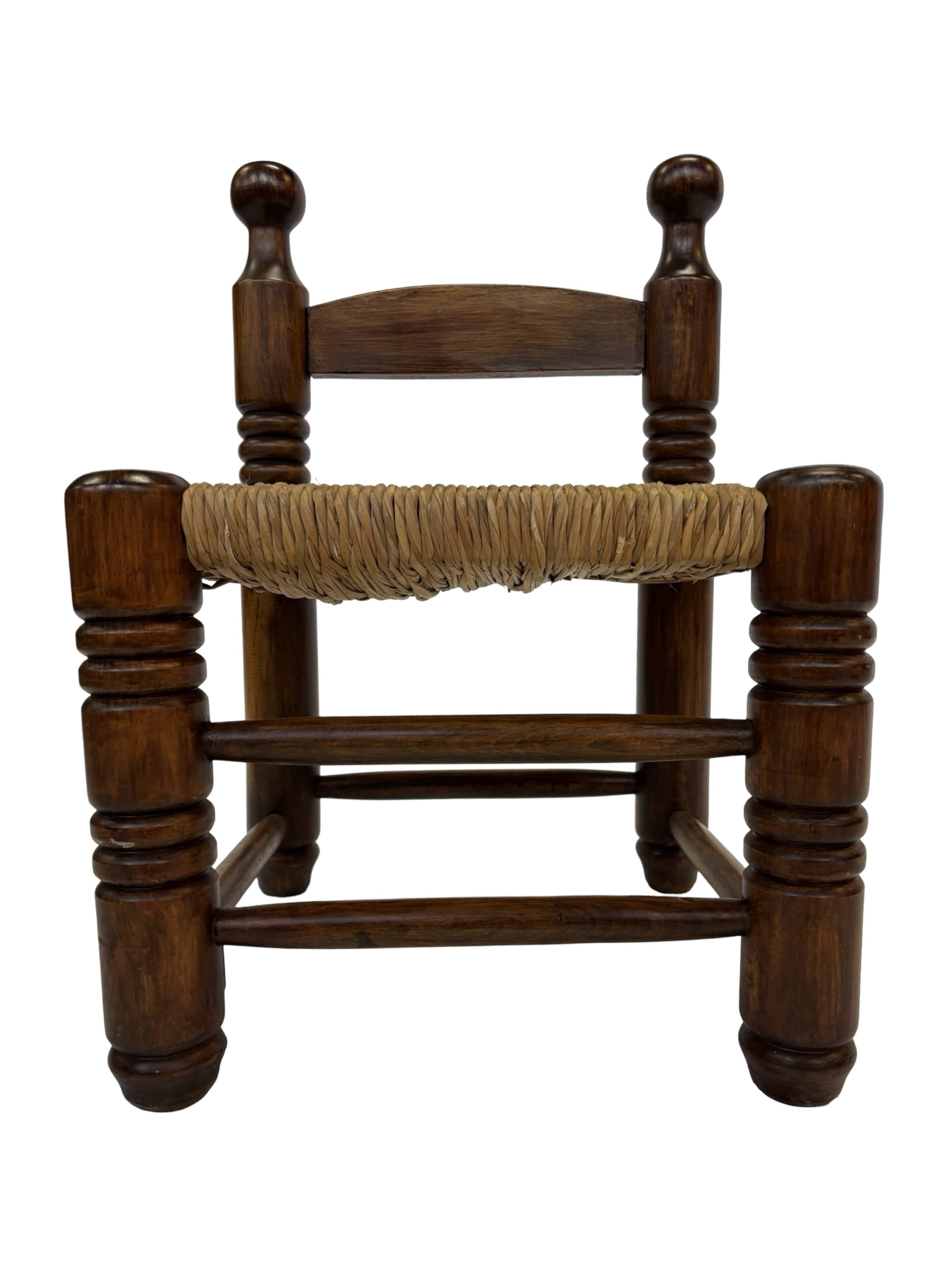 Vintage French wicker chair Charles Dudouyt Design
