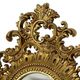 Classic Vintage Butler Mirror Gold Baroque Frame Witch's Eye Fifties