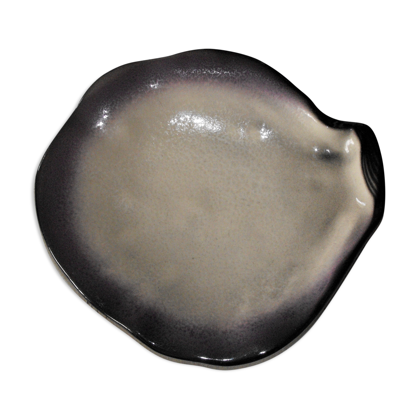 Plate ceramic shell 50 by Pol Chambost