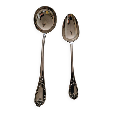 Ladle and serving spoon Cristofle