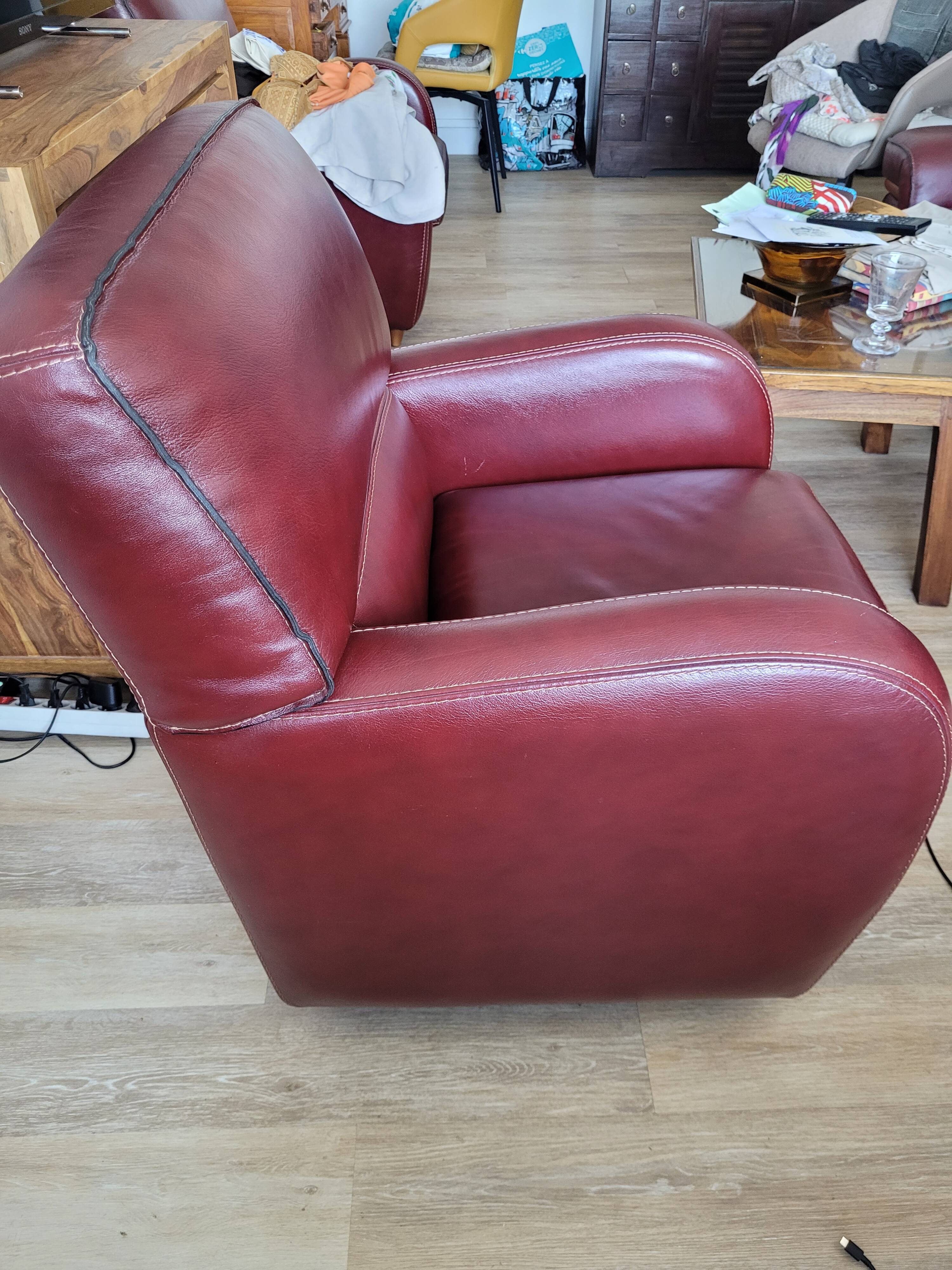 Fauteuil cuir