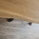 Industrial table top solid oak machine foot cast iron