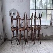 Set of 8 bistro-style bar stools Baumann.