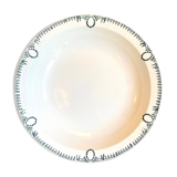 Round and hollow dish St Amand & Hamage in white and blue iron earth