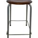 Vintage school stool, 1970s industrial design, Dutch minimalist