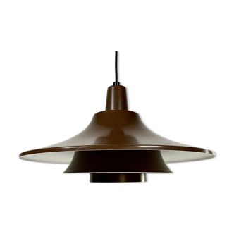 Suspension in chocolate lacquered aluminium produced in Denmark, Scandinavian design 1970-1980