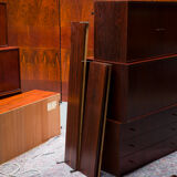 German Rosewood Modular Wall Shelves by IDEE Mobel, 1960s, Set of 25